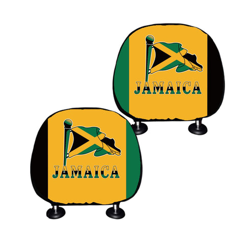 Jamaica Flag Headrest Cover Headrest Cover Jamaica